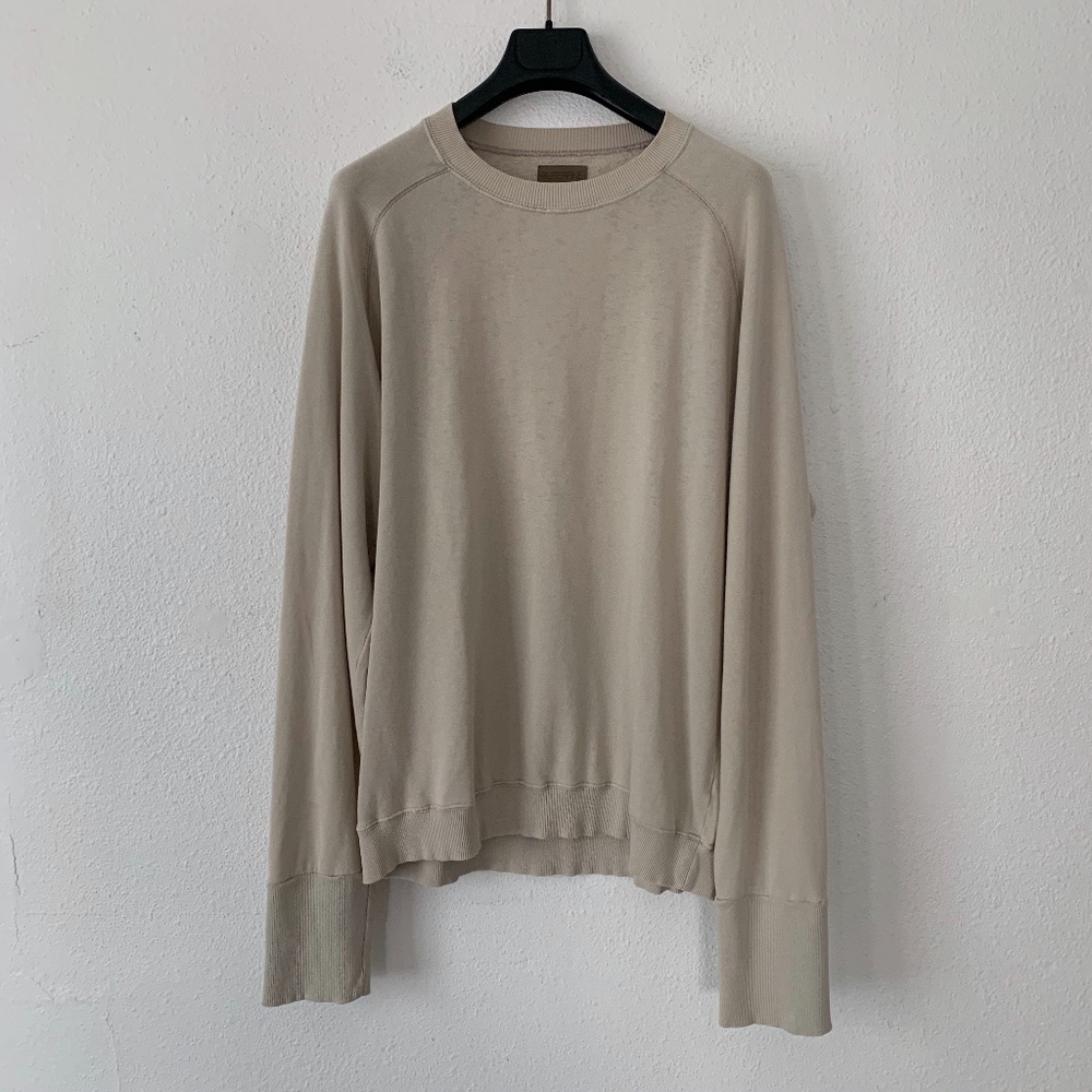 SUPERFINE ribbed cuff, hem & crewneck sweatshirt